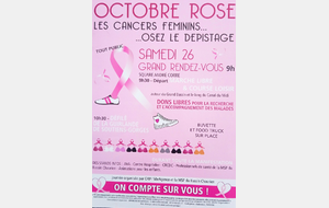 OCTOBRE ROSE / samedi 26 octobre 2024 / 9h30 / DEPART SQUARE ANDRE CORRE